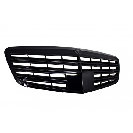 Front Grille suitable for Mercedes S-Class W221 Facelift (2010-2013) S63 S65 Design Piano Black