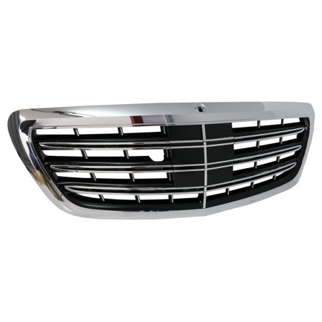 Front Grille suitable for Mercedes S-Class W222 (2014-08.2020) S63 S65 Design Chrome