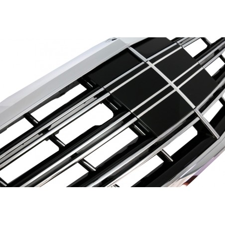 Front Grille suitable for Mercedes S-Class W222 (2014-08.2020) S63 S65 Design Chrome