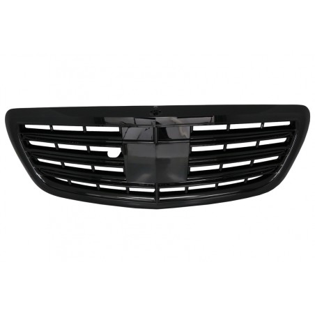 Front Grille suitable for Mercedes S-Class W222 (2014-08.2020) S63 S65 Design Piano Black