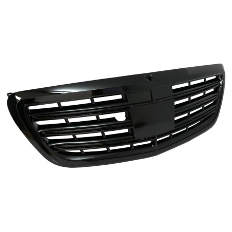 Front Grille suitable for Mercedes S-Class W222 (2014-08.2020) S63 S65 Design Piano Black