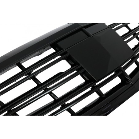 Front Grille suitable for Mercedes S-Class W222 (2014-08.2020) S63 S65 Design Piano Black