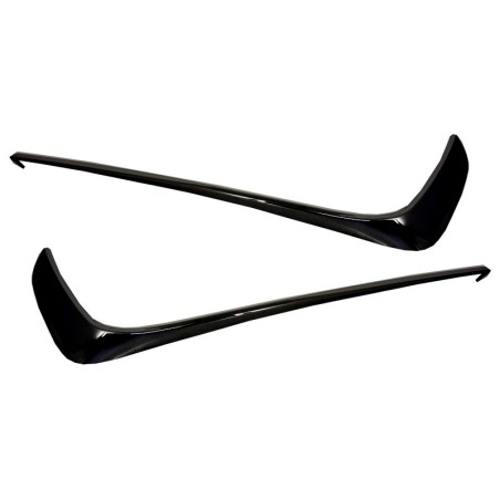 Front Bumper Splitters Fins suitable for Mercedes W222 S-Class S63 Design (2013-up) Black Edition