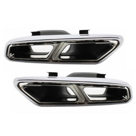 Exhaust Muffler Tips suitable for Mercedes S-Class W222 E-Class W212 S212 Facelift CLS W218 SL-Class R231 E65 S65 SL65 Design