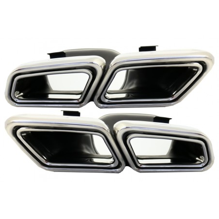 Exhaust Muffler Tips suitable for Mercedes S-Class W222 E-Class W212 S212 Facelift CLS W218 SL-Class R231 E63 S63 SL65 Design