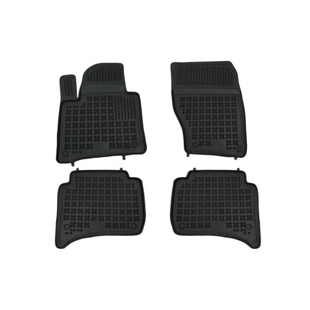 Floor mat Rubber Black suitable for PORSCHE Cayenne II (2011-2016) suitable for VW Touareg II (2010-2018)