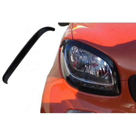 Headlights Covers Eyebrows Trim suitable for SMART ForTwo C453 A453 ForFour W453 (2014-Up)