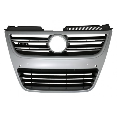 Front Grille suitable for VW Passat 3C (2007-2010) Silver Aluminium Look