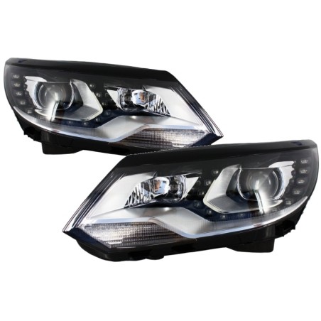 Headlights LED DRL suitable for VW Tiguan MK I Facelift (2012-2015) OEM Xenon Design