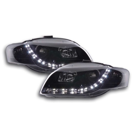 Phare Daylight LED DRL look Audi A4 type 8E 04-08 noir