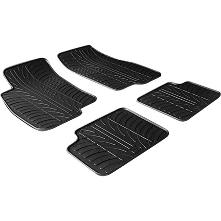 Set tapis de caoutchouc sur mesure pour Fiat Grande Punto 2005- (T profil 4-pièces)