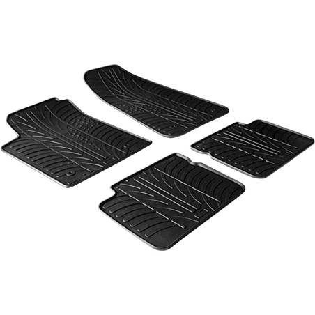 Set tapis de caoutchouc sur mesure pour Fiat Bravo 2007- / Lancia Delta 2009- (T profil 4-pièces)