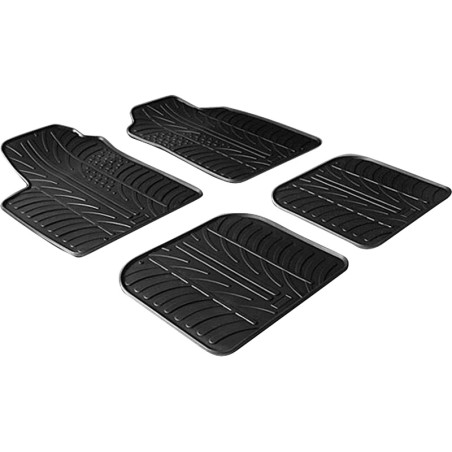 Set tapis de caoutchouc sur mesure pour Fiat Panda 2003-2011 (T profil 4-pièces)