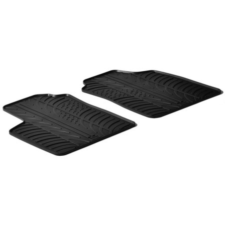 Set tapis de caoutchouc sur mesure pour Fiat Panda Van 2003- 2011(T profil 2-pièces)