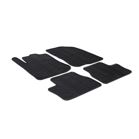 Set tapis de caoutchouc sur mesure pour Peugeot 2008 incl. Crossover 2013-2019 (T profil 4-pièces + clips de montage)