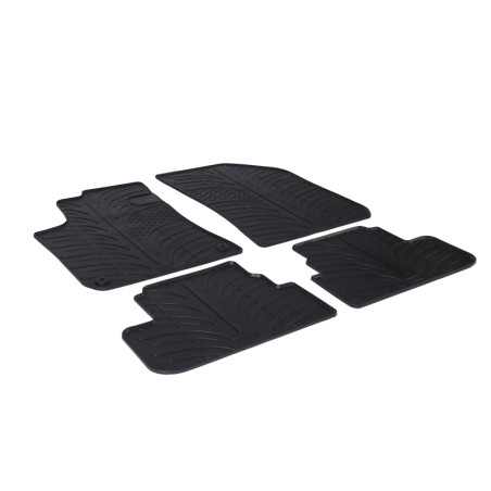 Set tapis de caoutchouc sur mesure pour Peugeot 308 5 portes 2013-2021 (FL profil 4-pièces + clips de montage)