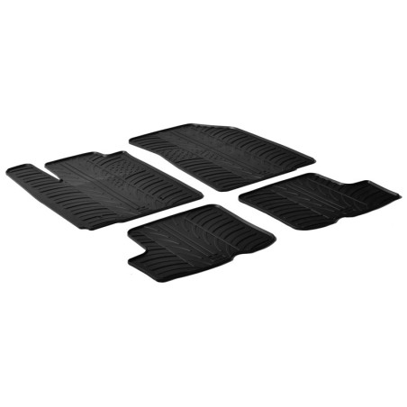 Set tapis de caoutchouc sur mesure pour Dacia Sandero 2008- (T profil 4-pièces)