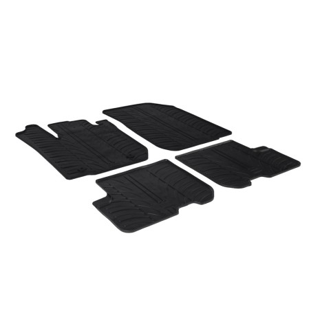 Set tapis de caoutchouc sur mesure pour Dacia Sandero 2012-2020 & Logan 2013- ( T Profile 4-pièces + clips de montage)