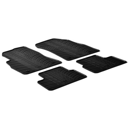 Set tapis de caoutchouc sur mesure pour Chevrolet Cruze 2009- (T profil 4-pièces + clips de montage)