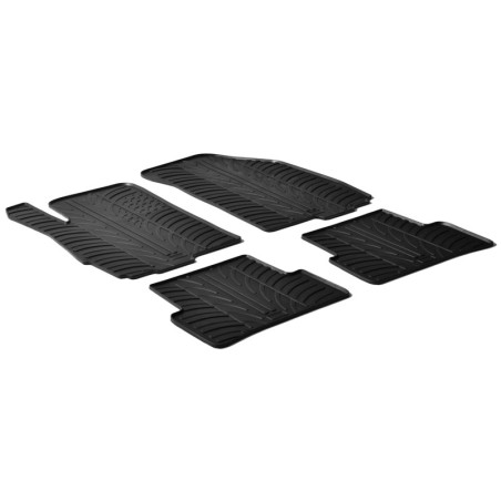 Set tapis de caoutchouc sur mesure pour Chevrolet Aveo 2011- (T profil 4-pièces)