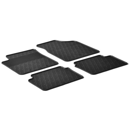 Set tapis de caoutchouc sur mesure pour Hyundai i10 2008-2013 (T profil 4-pièces)