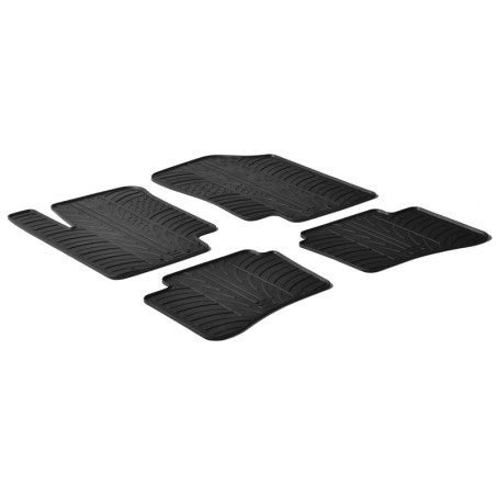 Set tapis de caoutchouc sur mesure pour Hyundai i20 2008-2014 (T profil 4-pièces)