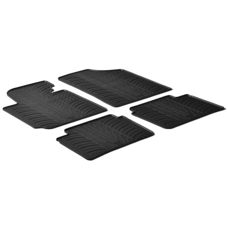 Set tapis de caoutchouc sur mesure pour Hyundai Veloster 2011- (T profil 4-pièces)