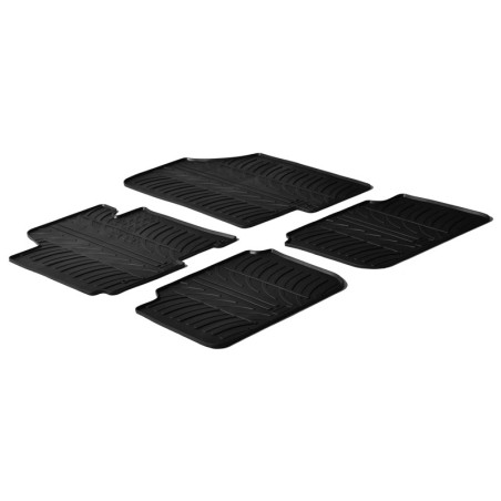 Set tapis de caoutchouc sur mesure pour Hyundai Elantra sedan 2011- (T profil 4-pièces)