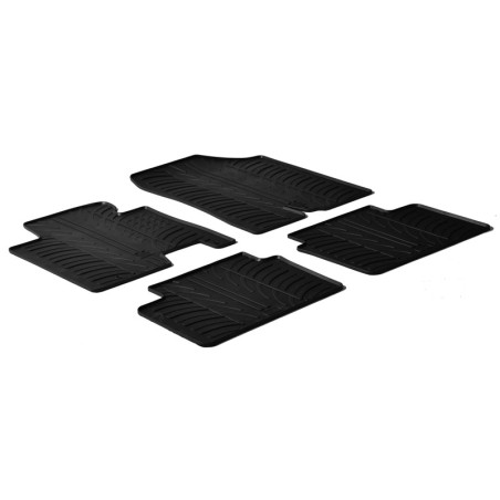 Set tapis de caoutchouc sur mesure pour Hyundai i30 / Kia Cee'd 2012-2015 (T profil 4-pièces + clips de montage)