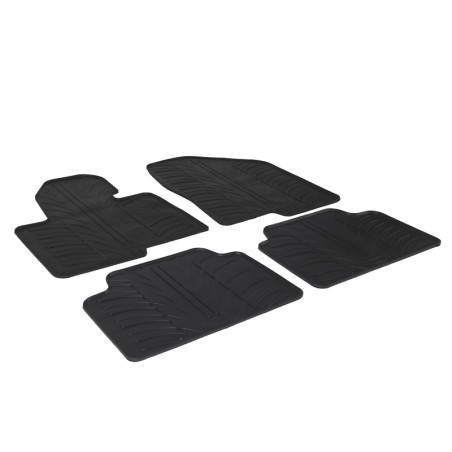 Set tapis de caoutchouc sur mesure pour Hyundai Santa Fe III 2012-2018 (T Profil 4- pièces + clips de montage)