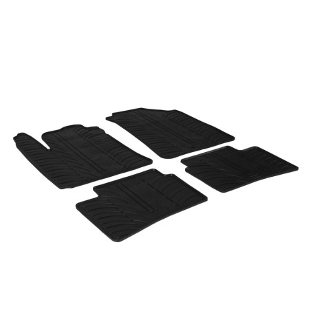 Set tapis de caoutchouc sur mesure pour Hyundai i10 2014-2020 (T profil 4-pièces + clips de montage