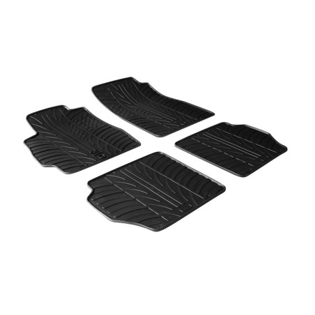 Set tapis de caoutchouc sur mesure pour Mazda 2 2007-2014 (T profil 4-pièces)