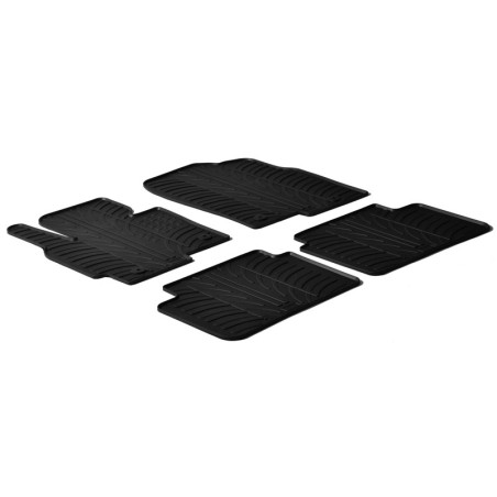 Set tapis de caoutchouc sur mesure pour Mazda CX-5 essence 2012-2017 (T profil 4-pièces + clips de montage)