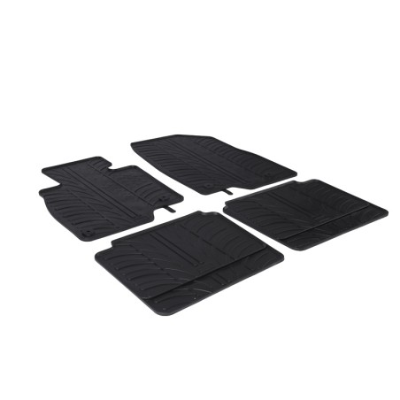 Set tapis de caoutchouc sur mesure pour Mazda 6 2012- (T Profil 4- pièces + clips de montage)