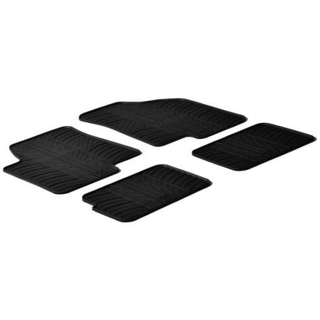 Set tapis de caoutchouc sur mesure pour Kia Soul 2009-2014 (T profil 4-pièces)