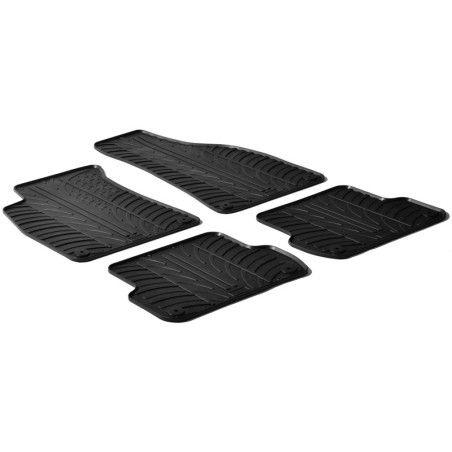 Set tapis de caoutchouc sur mesure pour Audi A4 8E 2001-2008 / Seat Exeo (T profil 4-pièces + clips de montage)