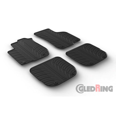 Set tapis de caoutchouc sur mesure pour Audi A3 8L 1996-2003 (T profil 4 pièces + clips de montage)