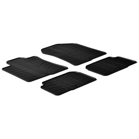 Set tapis de caoutchouc sur mesure pour Toyota Corolla Verso 2004-2009 (T profil 4-pièces + clips de montage)