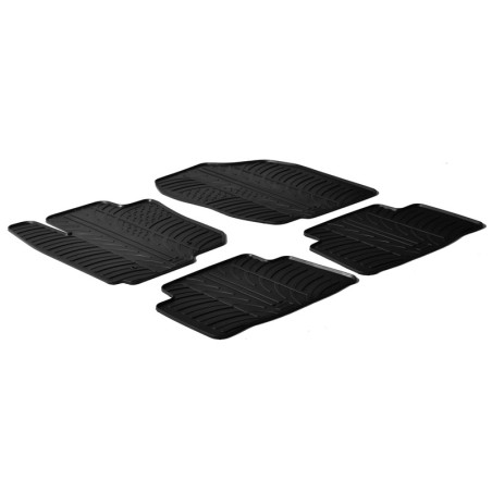 Set tapis de caoutchouc sur mesure pour Toyota Rav4 (T profil 4-pièces + clips de montage) 2005-2013