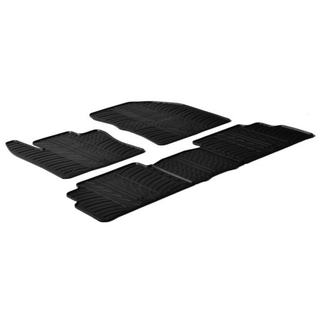 Set tapis de caoutchouc sur mesure pour Toyota Verso 2009- (T profil 5-pièces + clips de montage)