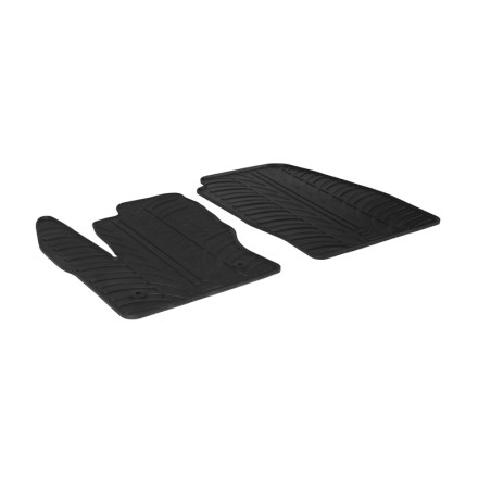 Set tapis de caoutchouc sur mesure pour Ford Tourneo Connect Cargo 2014-2016 (T profil 2-pièces + clips de montage)