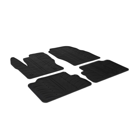 Set tapis de caoutchouc sur mesure pour Ford Kuga 2013-2016 ( T Profile 4-pièces + clips de montage)