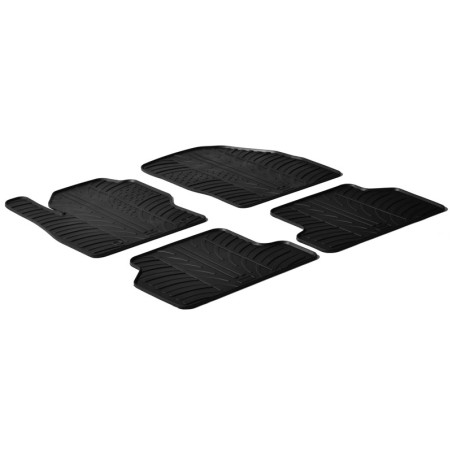 Set tapis de caoutchouc sur mesure pour Ford Focus II 2005-2011 (T profil 4-pièces + clips de montage)