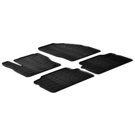 Set tapis de caoutchouc sur mesure pour Ford Kuga 2008-2013 (T profil 4-pièces + clips de montage)