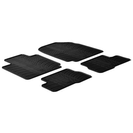 Set tapis de caoutchouc sur mesure pour Nissan Micra 2003-2011 (T profil 4-pièces)