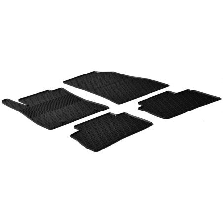 Set tapis de caoutchouc sur mesure pour Nissan Juke 2010-2019 (G profil 4-pièces + clips de montage)