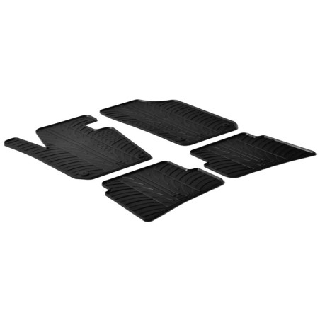 Set tapis de caoutchouc sur mesure pour Seat Ibiza 6J 2008-2017 (T profil 4-pièces + clips de montage)