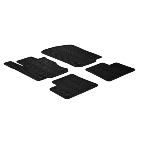 Set tapis de caoutchouc sur mesure pour Mercedes ML W166 2011- & GLE C292 2015- (T profil 4-pièces + clips de montage)