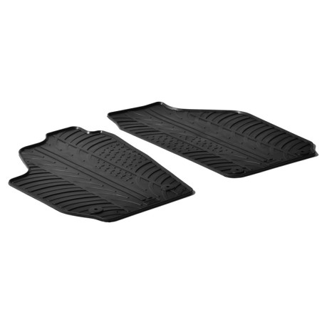 Set tapis de caoutchouc sur mesure pour Skoda Roomster Practic 2007- (T profil 2-pièces)