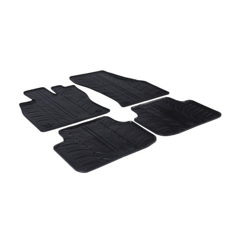 Set tapis de caoutchouc sur mesure pour Skoda Octavia III 2013-2017 & 2017-2020 (T profil 4-pièces + clips de montage)